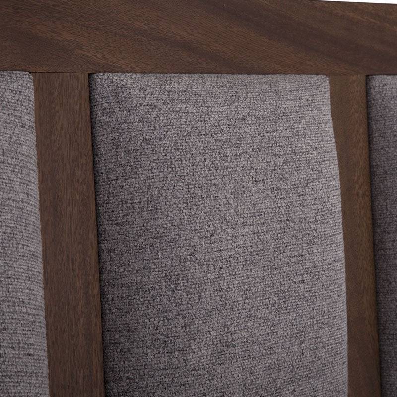 Cabecera Loretta de madera oscura para cama, diseño elegante y moderno, ideal para dormitorio.