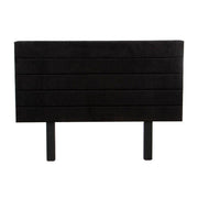 Cabecera Lazy de tapiz negro de 110 cm de ancho y 150 cm de alto, con diseño simple y elegante para dormitorio.