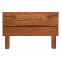Cabecera de madera de nogal del Juego de Recámara Arezzo de Deurope, con diseño elegante y acabado en chapa de madera.