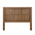 Cabecera de recámara Allure deuropé.com.mx en madera MDF nogal con diseño moderno, frente de 200 cm y altura de 166.5 cm.