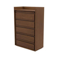 Cajonera Palta deurope.com.mx en acabado natural claro, con 4 cajones y dimensiones 80x120x40 cm, MDF y diseño moderno.