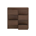 Cajonera Loretta de madera oscura de Deurope, mobiliario de almacenamiento con diseño elegante y funcional.
