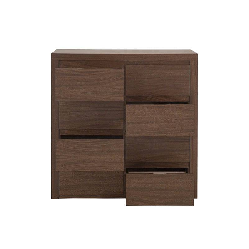 Cajonera Loretta de madera oscura de Deurope, mobiliario de almacenamiento con diseño elegante y funcional.