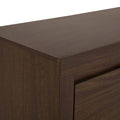 Cajonera Loretta de madera oscura, mueble de almacenamiento moderna y elegante para uso en hogar o oficina.