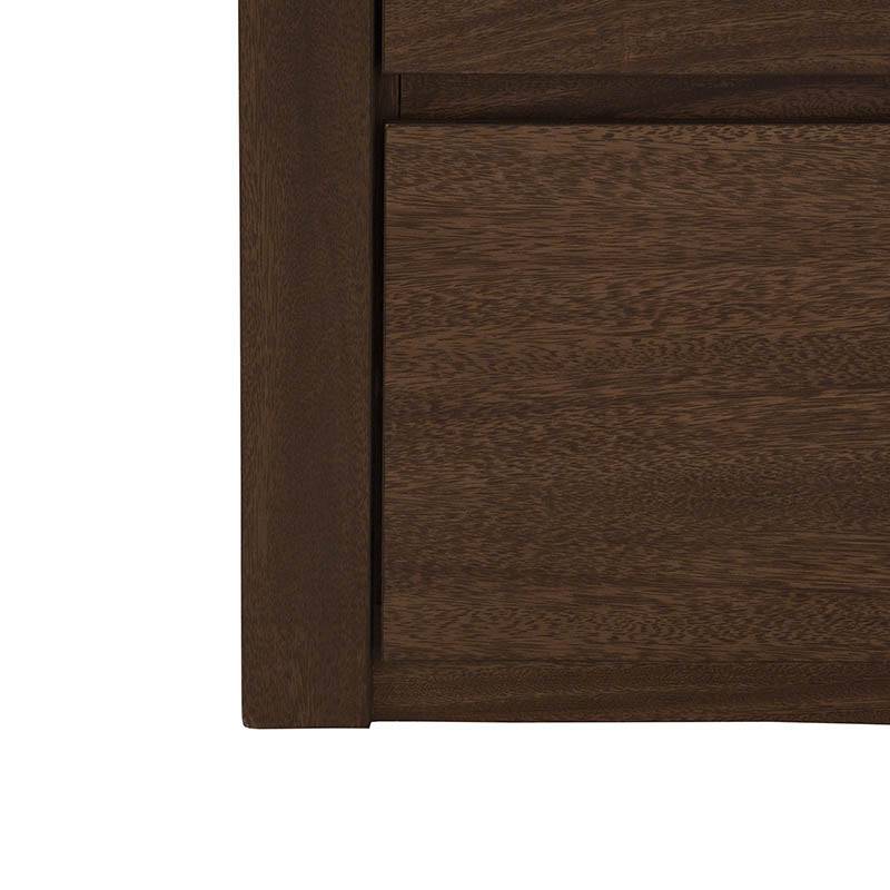 Cajonera Loretta de madera oscura de deurope.com.mx, mueble de almacenamiento con varios cajones.