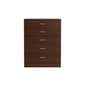 Cajonera Paris de madera oscura de deurope.com.mx, mueble de almacenamiento con varias gavetas modernas.