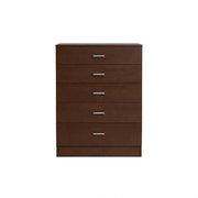 Cajonera Paris de madera oscura de deurope.com.mx, mueble de almacenamiento con varias gavetas modernas.