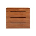 Cajonera Arezzo de Deurope con acabado en chapa de tzalam natural claro, 110x45x100 cm, con varios cajones.