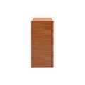 Cajonera Arezzo de Deurope con acabado de chapa de tzalam natural claro, 110 cm de ancho, 100 cm de alto y 45 cm de fondo.