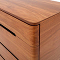 Cajonera Arezzo de Deurope con chapa de tzalam natural claro, 110x45x100 cm, cajones amplios y diseño moderno.