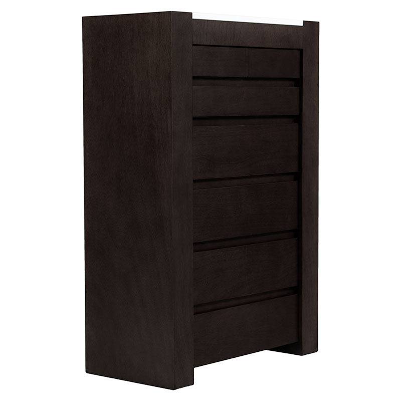 Cajonera Mond de madera de caoba y chapa con mármol en frente, en color tabaco, dimensiones 80x120x40 cm, deurope.com.mx