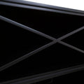 Mueble de bar Jess de madera de pino y chapa de nogal, en color negro, con dimensiones de 80x160x40 cm, estilo industrial.