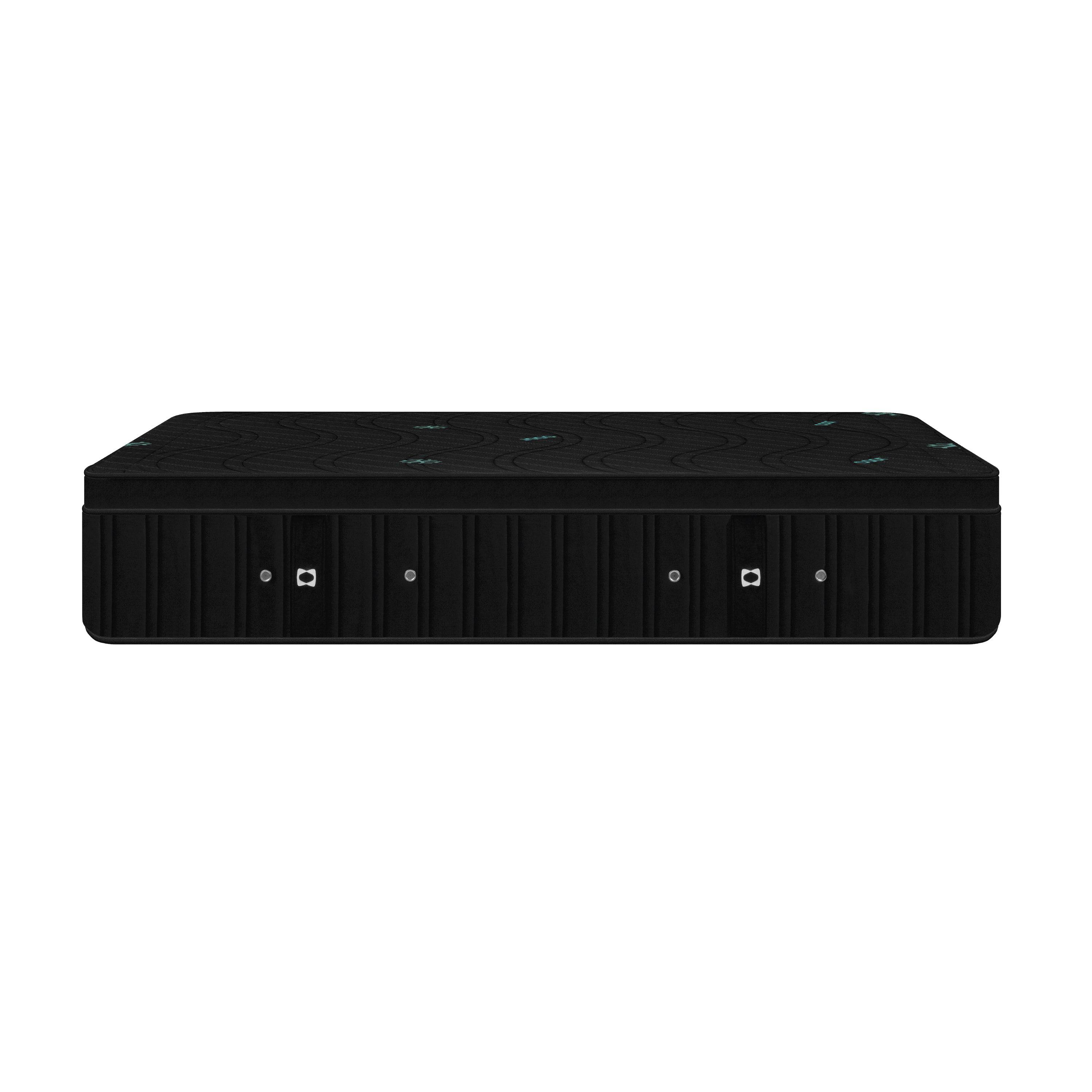 Colchón eléctrico Queen Size de Tejidos de punto con base eléctrica Bresso, tela antiácaros y antibacterial, vista frontal.