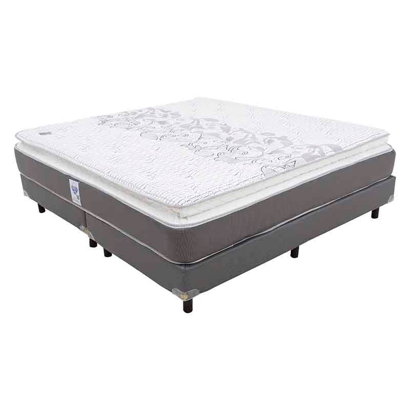 Colchón King Size con box spring Air Lotus, espuma de alta densidad, tela de punto, deurope.com.mx, 200 cm x 190 cm x 32 cm
