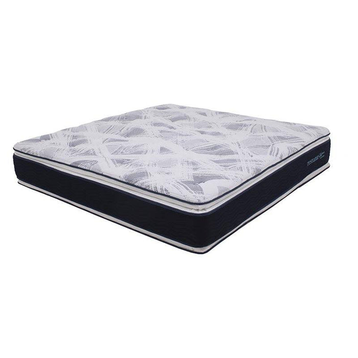 Colchón king size Restonic Winn con funda de tela tafeta hipoalergénica, en color claro, con medidas de 200x190x40 cm.
