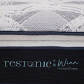 Colchón King Size Restonic Winn con funda de tela tafeta, hipoalergénico, de 200 cm de largo y 40 cm de alto.