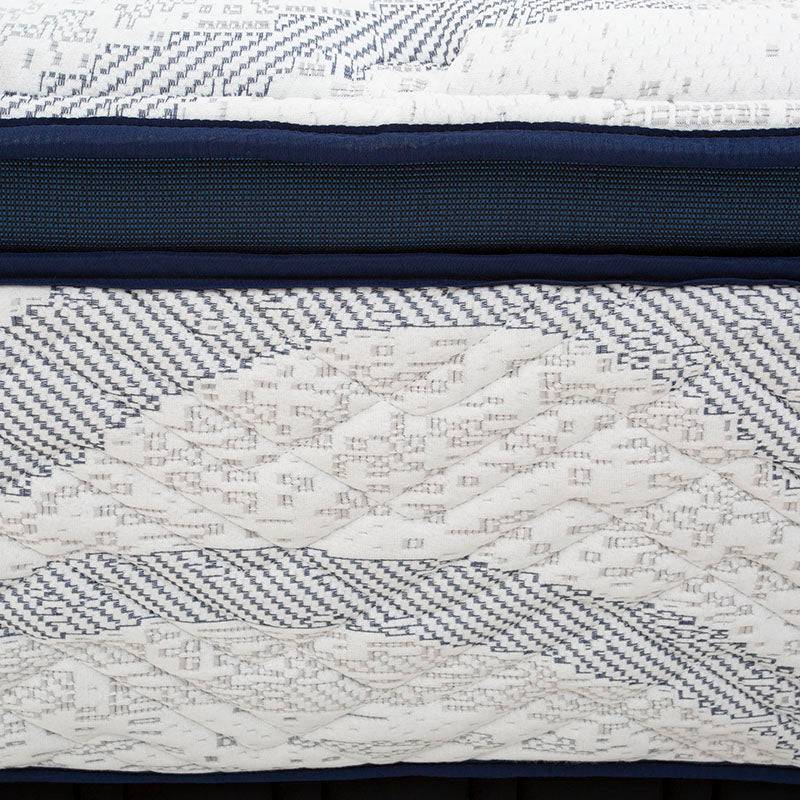 Colchón Sealy Blau matrimonial con tejidos de punto, tela antiácaros, frente acolchado y tamaño 190x136x38 cm.