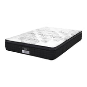 Juego de colchón y box sensor de tamaño queen de tejido de punto, medianamente firme, deurope.com.mx, para descanso cómodo.