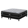 Juego de colchón y box Sealy Arona King Size, cama grande con diseño elegante y cómodo en imagen.