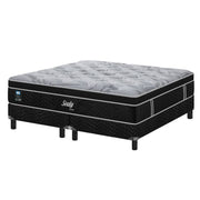 Juego de colchón y box Sealy Arona King Size, cama grande con diseño elegante y cómodo en imagen.