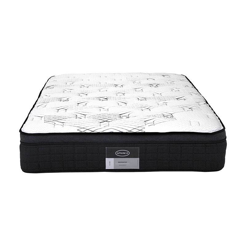 Colchón matrimonial América Sensor deurope.com.mx, colchonería con espuma y funda acolchada para mayor confort.