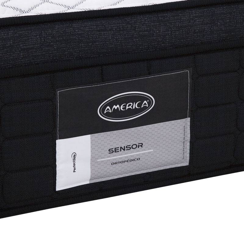 Juego de Colchón y Box Sensor 2 Piezas Madera de pino / Malla de acero semiflex / Tela pliana