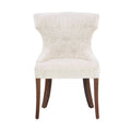 Sillón Tulip de color nogal en imagen, con diseño elegante y moderno, ideal para comedor o sala de estar.