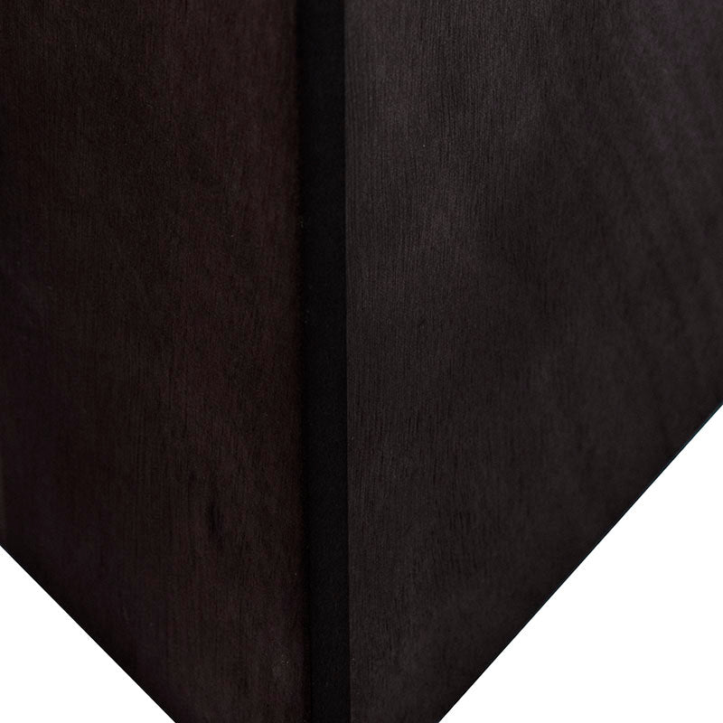 Mesa de comedor Quebec de madera de nogal y encino, con chapa de okume, en color café, tamaño 210x78x110 cm.