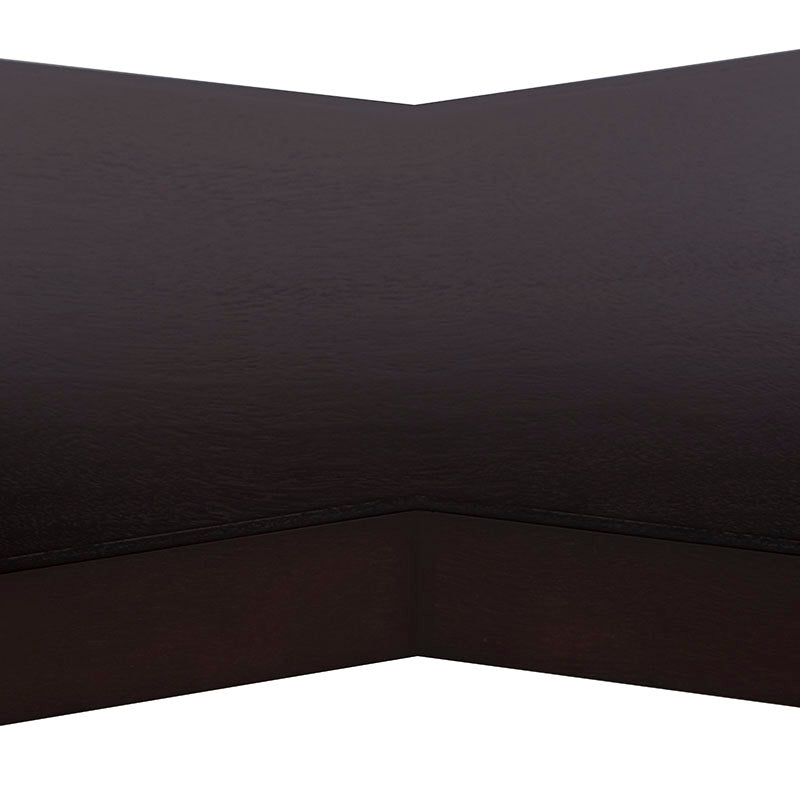 Mesa de comedor Quebec de madera de nogal, encino y okumé, con acabado en chapa de encino, frente de 210 cm, altura 78 cm.