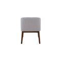 Silla de comedor Atenea de deurope.com.mx con diseño moderno y respaldo acolchado en color gris claro.