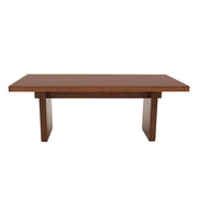 Juego de comedor Quetzal de 7 piezas, mesa y sillas de diseño moderno para comedor en color madera natural.
