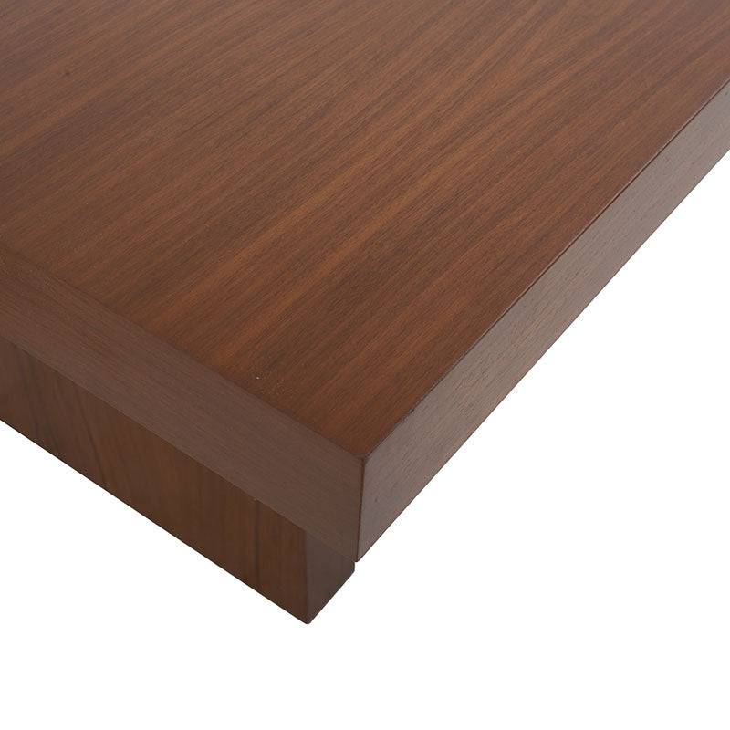 Juego de comedor Quetzal de 7 piezas en madera de nogal con acabado industrial y chapa de nogal, mesa de 200 cm de largo.