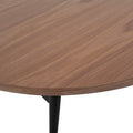 Juego de comedor Quetzal de 7 piezas en madera de nogal y pino, con mesa de 180 cm, estilo industrial y acabado en nogal negro.