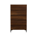 Cómoda Mariota de madera color café parota, mueble de almacenamiento para sala o dormitorio.