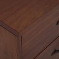 Cómoda Bourbon de madera de pino en color café, con diseño clásico y dimensiones de 76 cm de alto, 60 cm de ancho y 41 cm de fondo