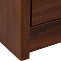 Cómoda Bourbon de madera de pino en acabado café con diseño clásico y dimensiones de 76 cm de alto, 60 cm de ancho y 41 cm de fondo