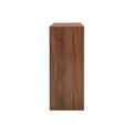 Comoda Alejandria de 5 piezas en madera nogal industrializada, con frente y dimensiones de 70x105x39 cm.