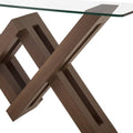 Juego de comedor Vemer de 10 piezas con consolas de madera oscura, ideal para decorar y organizar el comedor.