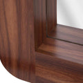 Espejo de pie de madera en tono caoba natural con marco elegante, parte del Juego de Recámara Arezzo de deurope.com.mx.