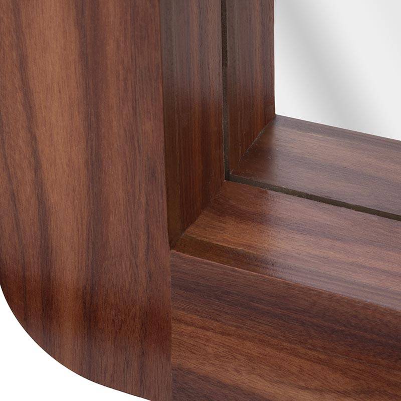 Espejo de pie Arezzo de madera clara en acabado natural, tamaño 60x170 cm, con marco de chapa de tzalam y espejo grande.