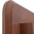 Espejo de pie de madera en tono natural claro, con marco de chapa, de la recámara Arezzo 5 piezas, deurope.com.mx.