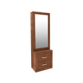 Espejo de pie con cajones Atenas de Deurope, estructura de madera y superficie reflectante en un diseño elegante y funcional.