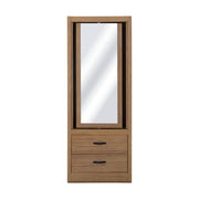 Espejo de pie Luna Allure deuropé.com.mx con marco de nogal MDF y melamina, frente de 70 cm y altura de 180 cm.