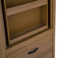 Espejo de pie Luna Allure en madera MDF con acabado nogal, de 70 cm de ancho y 180 cm de alto, estilo elegante y moderno.
