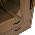 Espejo de pie Luna Allure deurope, marco en nogal MDF y melamina, con dimensiones 70 cm de ancho y 180 cm de alto.