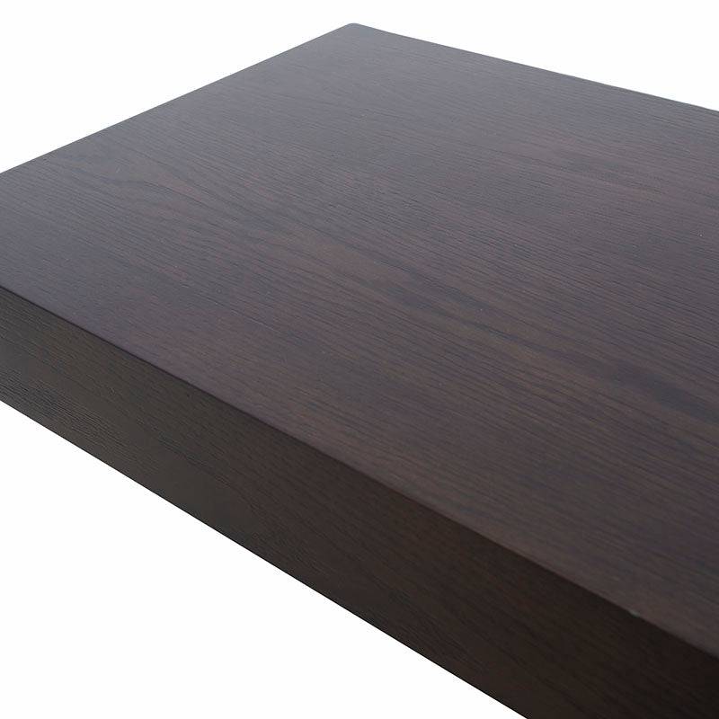 Travesaño Menara para librero superior en madera industrializada gris ash, de aproximadamente 190 cm de largo y 10 cm de alto.