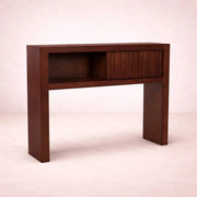 Librero superior Quebec de madera de nogal, encino y okumé con 140 cm de ancho, 120 cm de alto y 35 cm de fondo, de deurope.com.mx