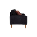 Sofá de sala Eugenia de 2 piezas en tela gris, estilo moderno y cómodo, ideal para salón con decoración contemporánea.