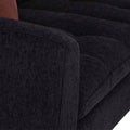 Juego de sala Eugenia de 2 piezas, sillones de estilo moderno en color gris con detalles tapizados y patas de madera.