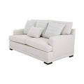 Sofá loveseat Oliver de deurope.com.mx con tapizado en color gris, asiento cómodo y diseño moderno para sala de estar.